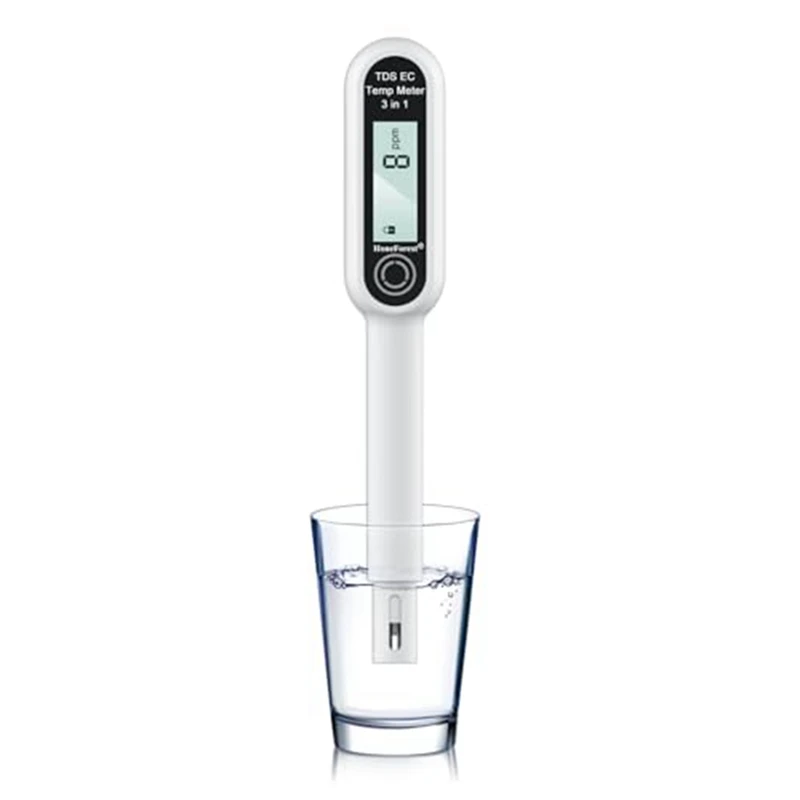 TDS Meter, EC Meter, Thermometer 3-In-1,Accuracy TDS Meter Digital Water Tester, Always Accurate At Various Temperatures Durable