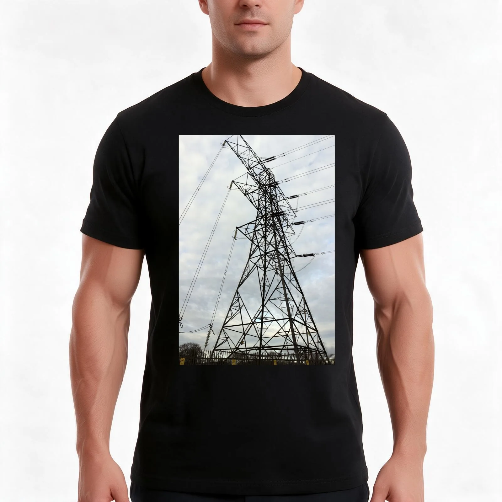 electricity pylon Men T Shirt cotton t shirt pack