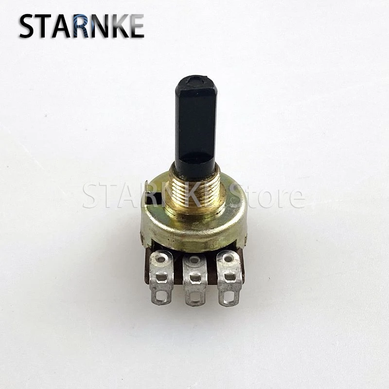 2PCS R161 Type B500ΩB2K Single Potentiometer Welding Wire Hole Foot 20mm Half Shaft