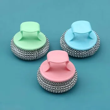 取り外し可能なステンレス鋼のクリーニングボール、鍋と皿ブラシ、キッチンのクリーニングツール