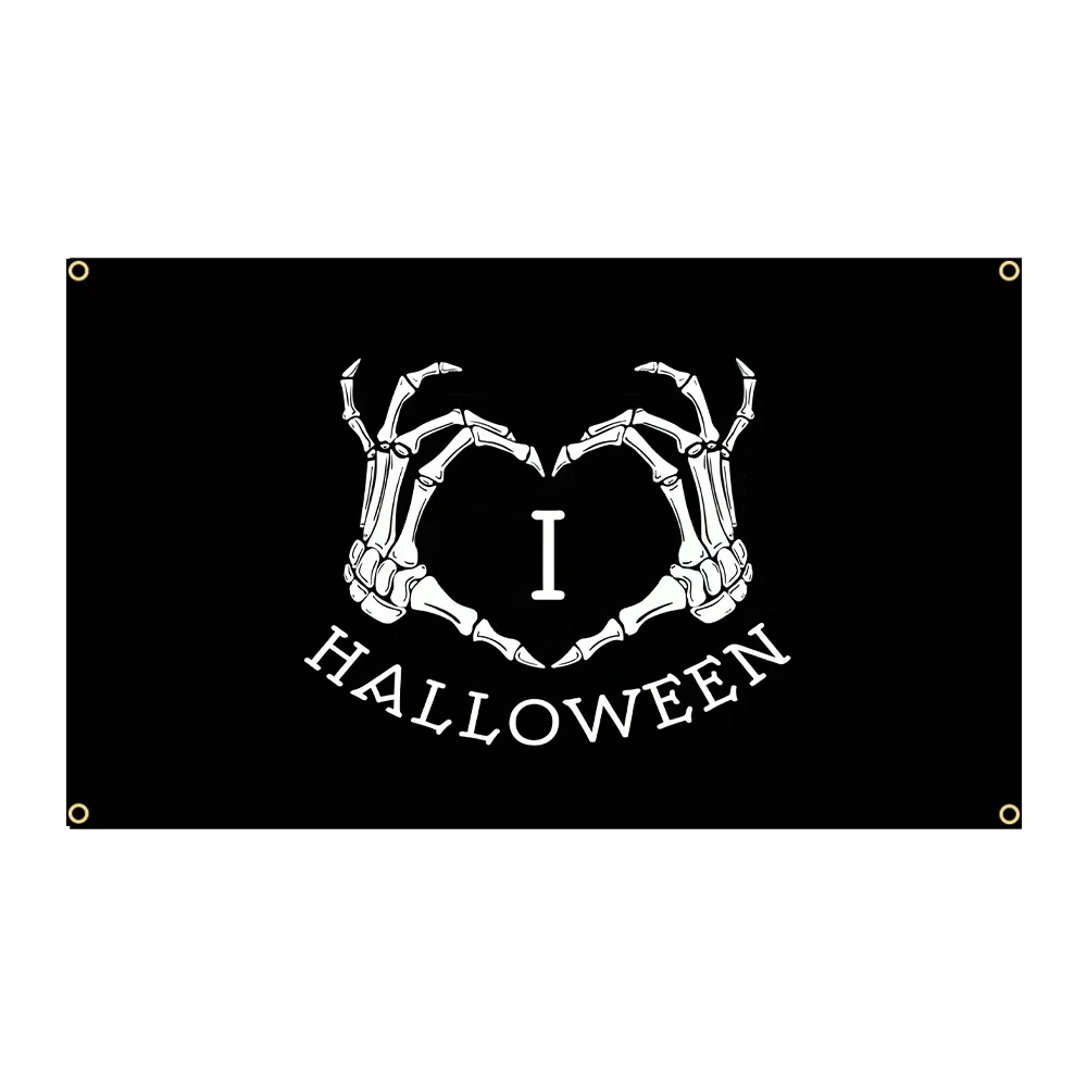 Halloween Flag Polyester Printed Cute Trick or Treat Home Decor Supplies