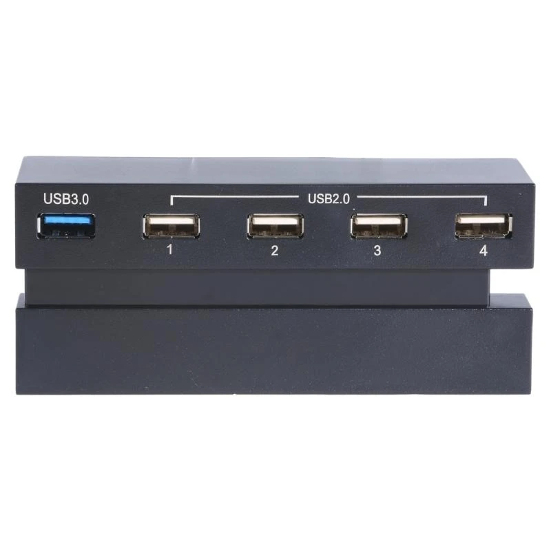 Hochgeschwindigkeits-5-in-1-USB-Hubs für Konsolen, schwarzes Controller-Zubehör, einschließlich 4 x USB 2.0- und USB – Detail 3