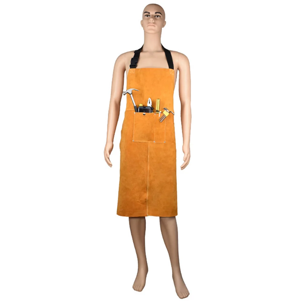

Welding Apron Heavy Duty Electric Welding Flame Retardant Anti-Scald Workwear Free Size Orange