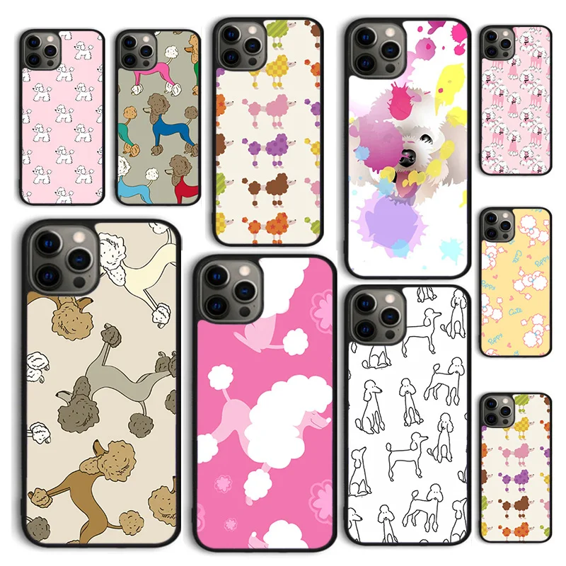 Чехол для телефона с рисунком пуделей Autumu для iPhone 17 Air 16 16e 15 12 11 13 14 Pro Max Apple Plus Coque Чехол для телефона с рисунком пуделей Autumu для iPhone 17 Air 16 16e 15 12 11 13 14 Pro Max Apple Plus Coque