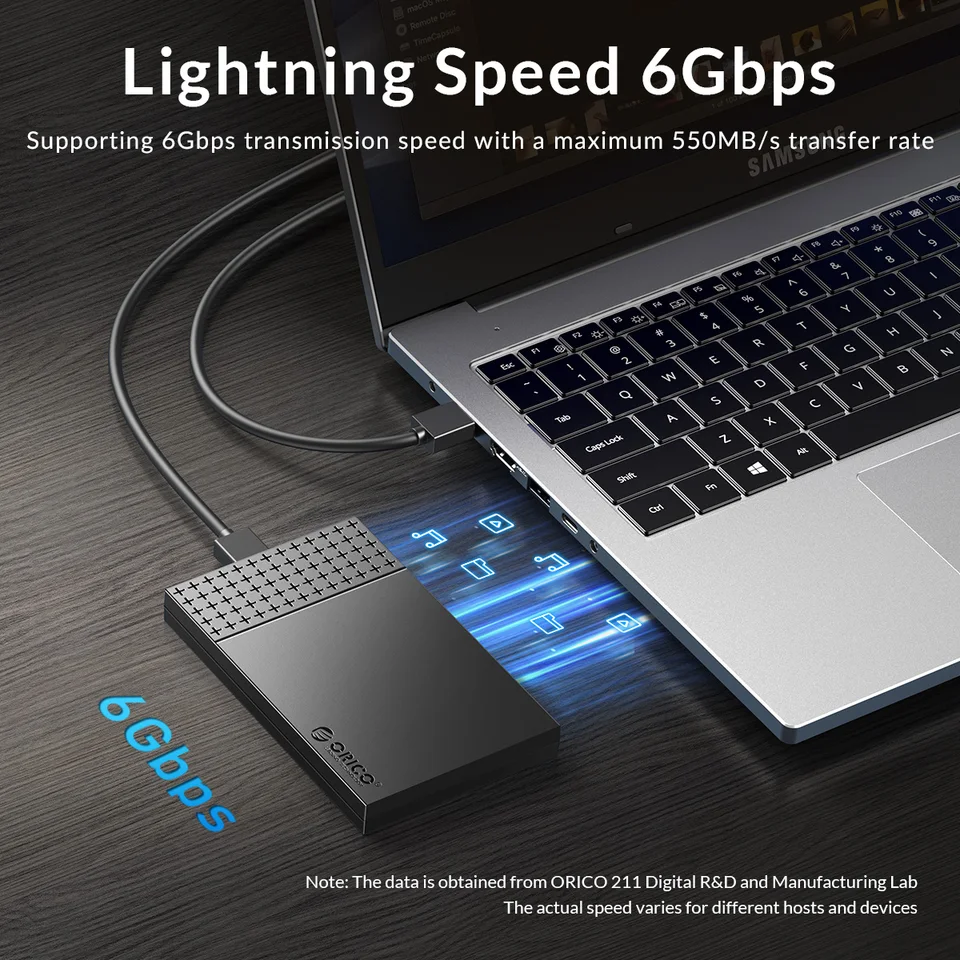 Orico 2.5インチ USB3.1 Type-C HDDケース 6Gbps対応