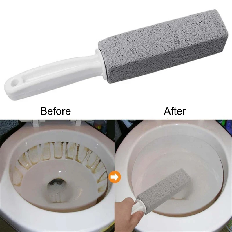 2Pcs Pumice Toilet Bowl Cleaner Long Handle Stone Brush Strong Removal Of Scale Cleaners Brushes Sinks Bathtubs Cleaning Tool