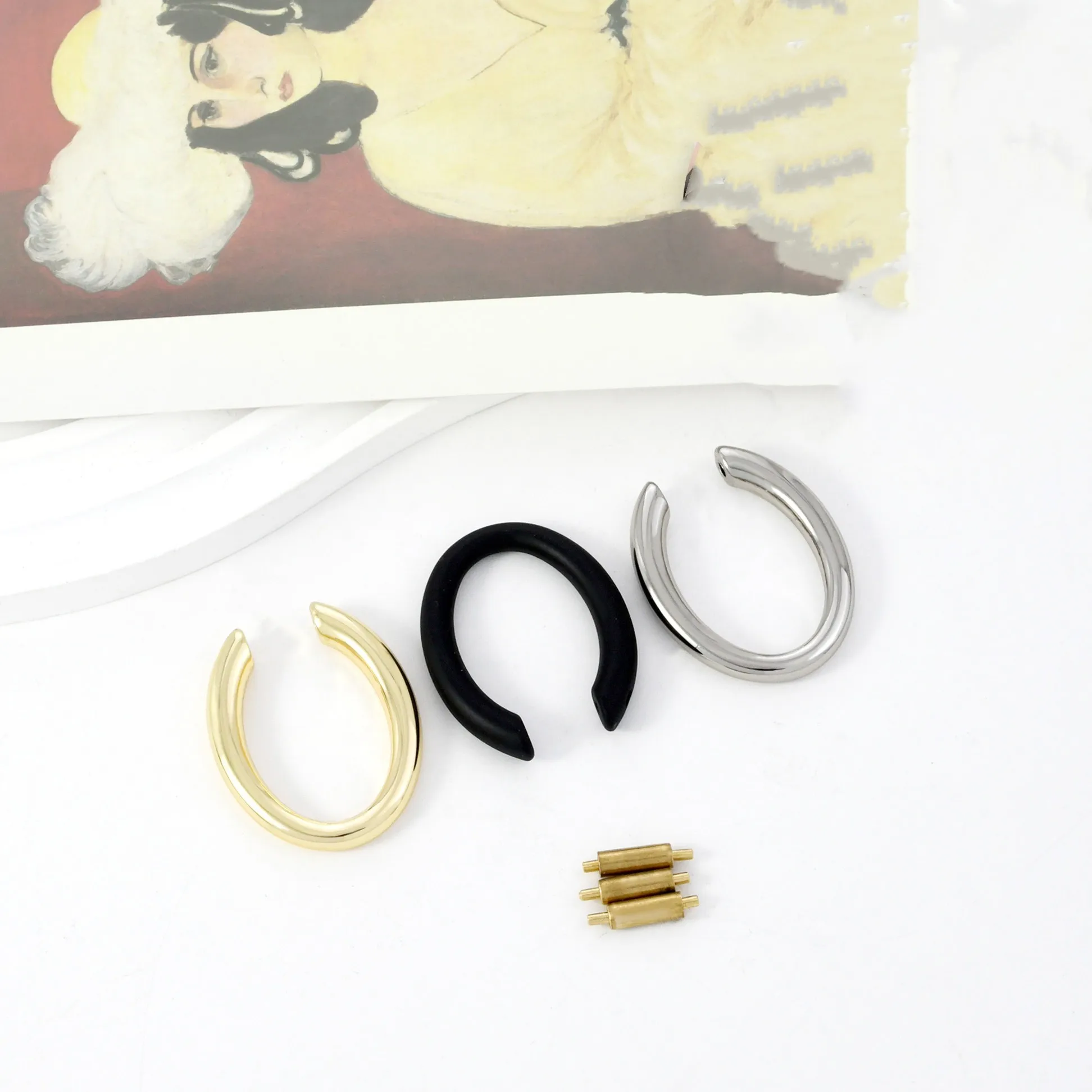 Hardware Buckle for Bag Strap Replacement of Parts for Women\'s bag Buckle Button Handheld Rings