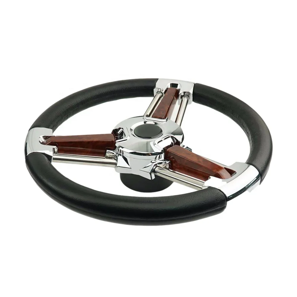 Stainless Steel Steering Wheel Boat Steering Wheel Set For Ship Yacht