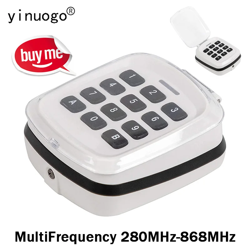 Multi-Frequency Garage Door / Gate Remote Control Waterproof Wireless Keypad 280MHz-868MHz 4 in 1 Garage Door Openers Password