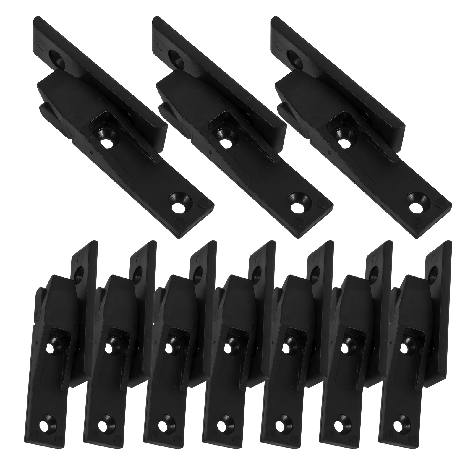 

10 set Black Plastic Panel Joint Connectors For Wardrobe Cabinet Wall Partition Furniture Assembly Mounting Brackets Concealed