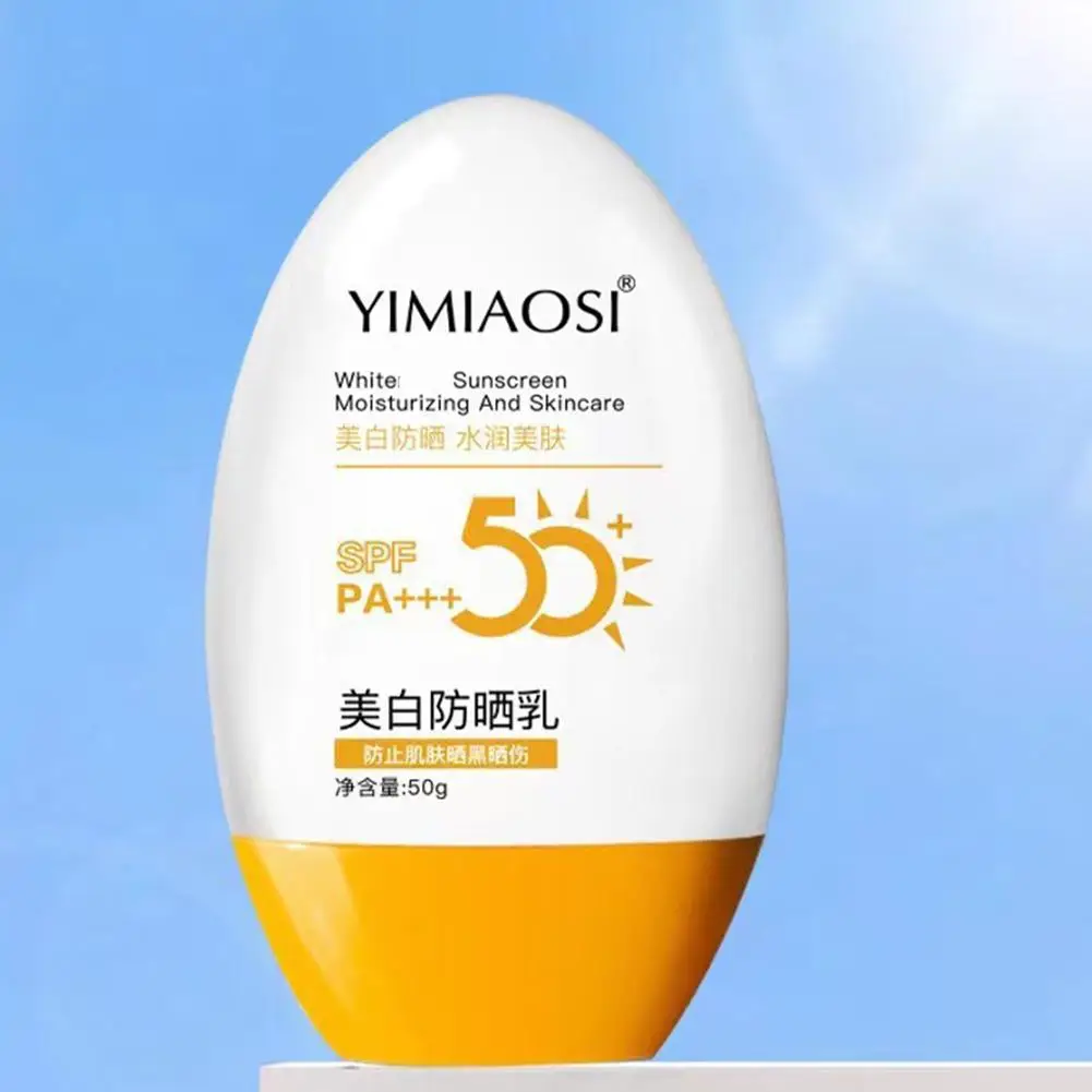 50g Face Sunscreen Refreshing Oil Control Sunscreen Isolation Face Sunscreen Outdoor Cream SPF50 UV Whitening T9R1