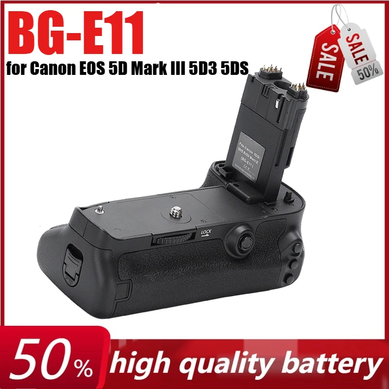BG-E11 Pegangan Baterai Vertikal untuk Canon EOS 5D Mark III 5D3 5DS 5DSR Pegangan Kamera Digital Pengganti 5DS R