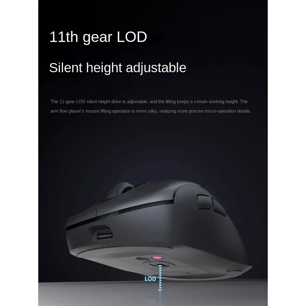 Imagem -04 - Rapoo Vt3 Pro Max Mouse sem Fio para Jogos Paw3950 Leve 30000dpi 750ips 2.4g 800mah Modo Duplo 11 Nível Lod Ota Atualização 8khz