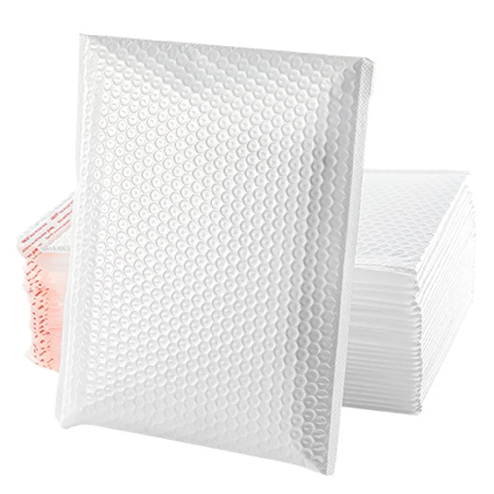 50 Pcs Express Bag Mailers Self Seal Package Shockproof Packaging White Envelope Envelopes for Mailing