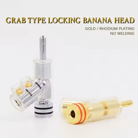 Speaker Cable Plug Sonic Performance No Soldering Required Gold Audio Connectors Banana Plug Connector Banana Connector