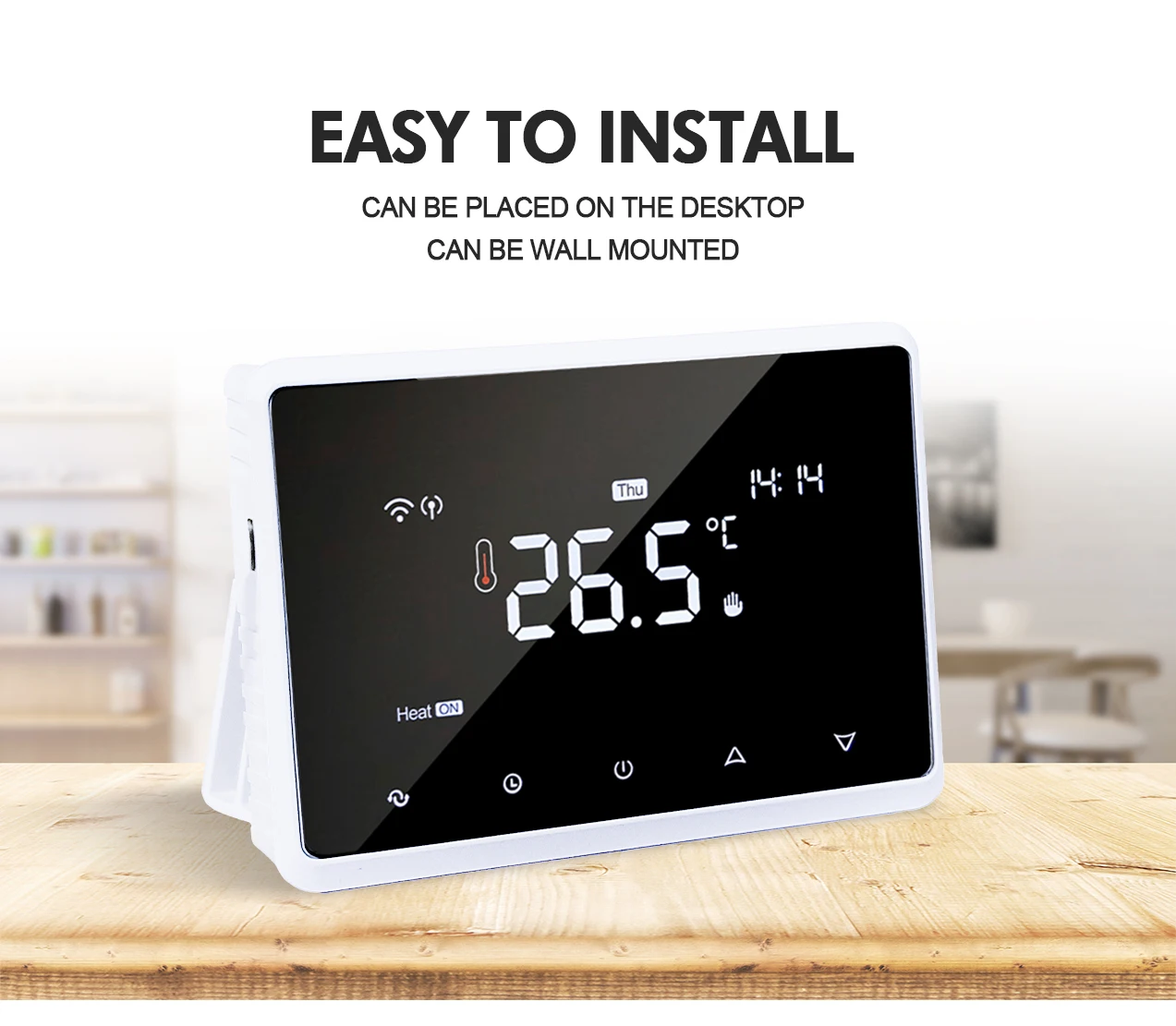 

ME98 Wireless WIFI Smart Gas Boiler Heating Thermostat Programmable Remote Control Thermostat