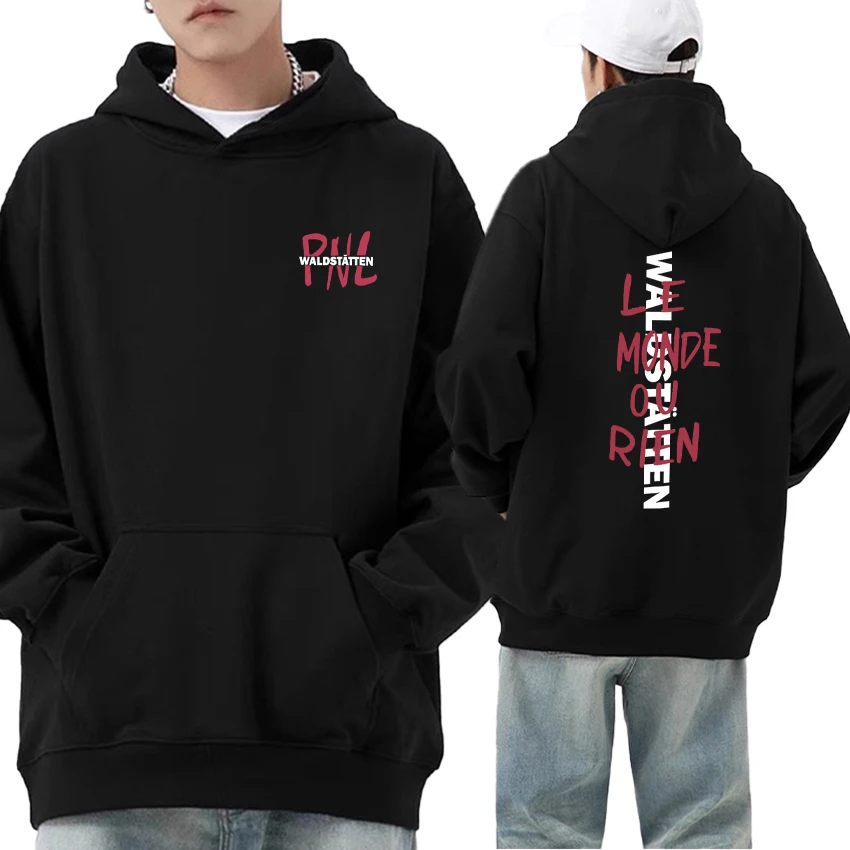 

Fashion French Rap Group PNL Le Monde Ou Rien Merch Hoodies Hip Hop Men Women Long sleeve Autumn Winter Fleece Sweatshirt Unisex