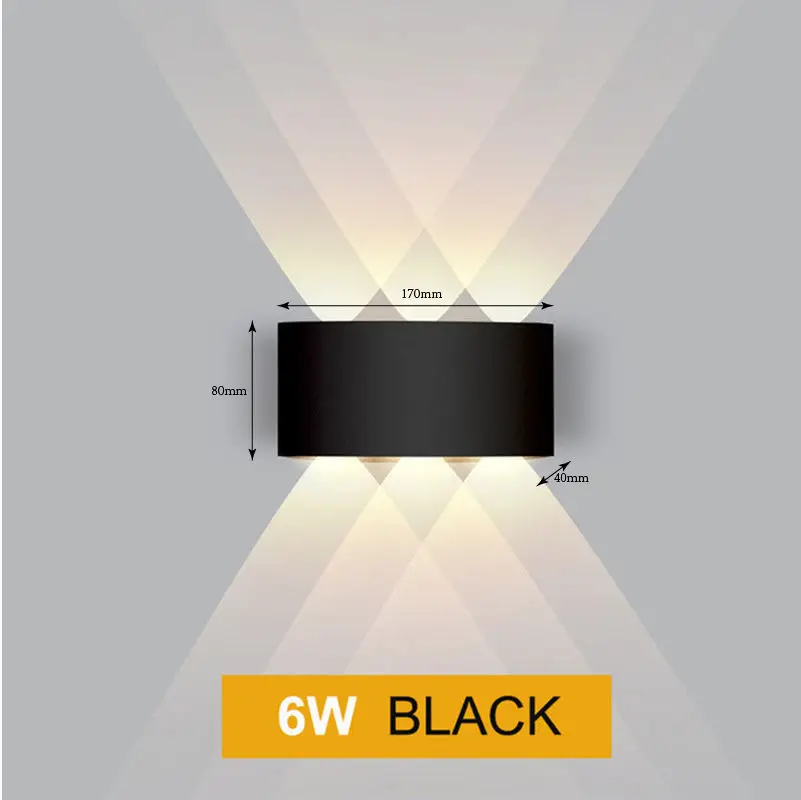 Luz Led de pared impermeable para exteriores, luz moderna de aluminio IP65, nuevo diseño, 2024