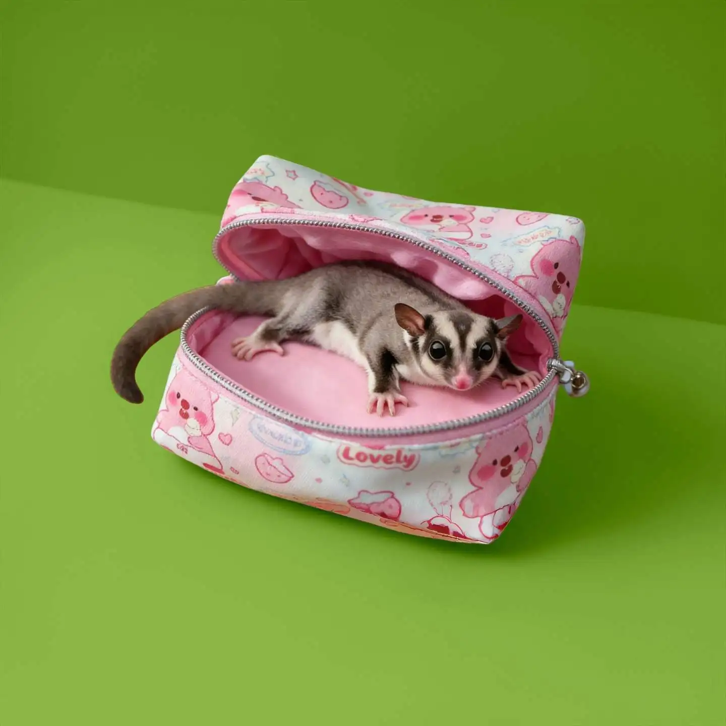 

Soft Plush Small Pet carrier for Hamster Sugar Glider Reptile soft warm light bag easy take-out