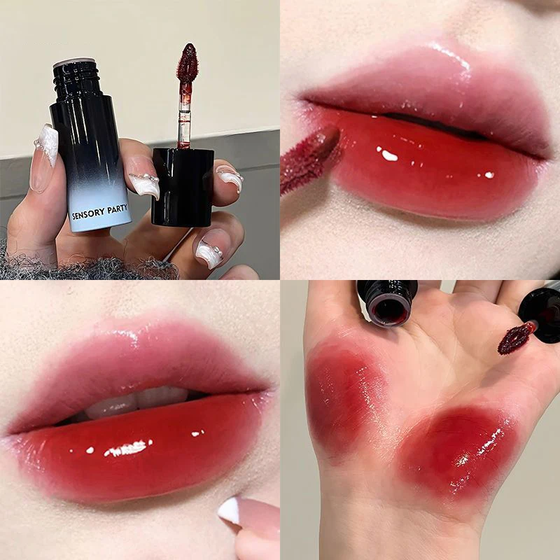 Sweet Mirror Water Lip Gloss Long-lasting Moisturizing Lips Glaze Jelly Liquid Lipsticks Cosmetics Sexy Red Juice Make Up