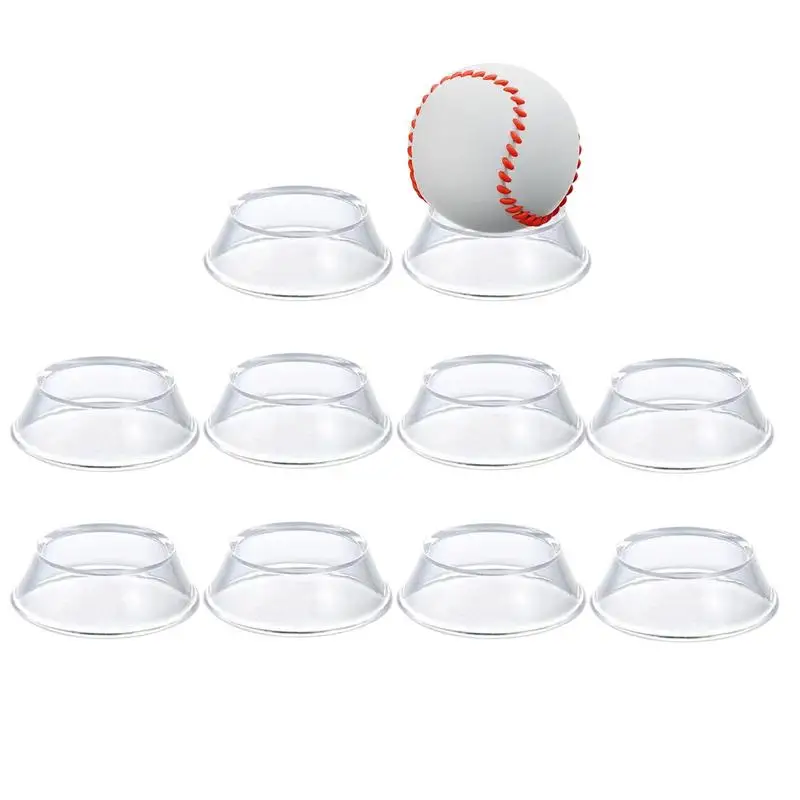 Clear Ball Holder 10X Billiard Stand Round Baseball Stands Holder Baseball Stands For Spheres Marbles Collections