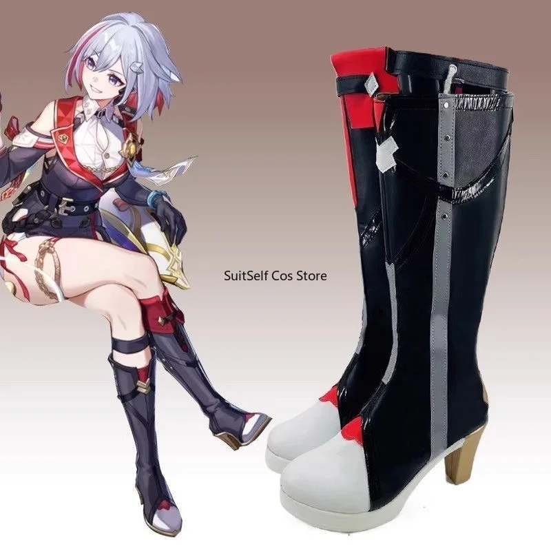 Topaz Cosplay Shoes Game Honkai Star Rail Cosplay Topaz Shoes Game Boots Halloween Women Clothing Props