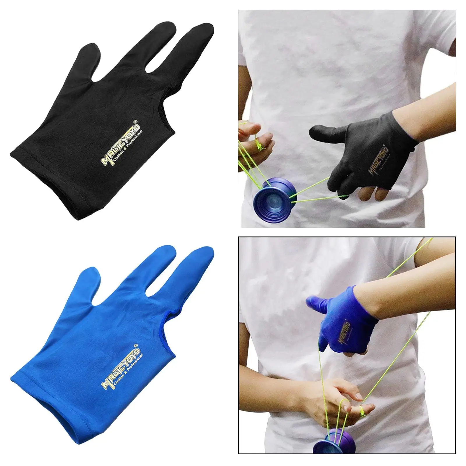 Guante Guantes de tres dedos elásticos antideslizantes transpirables para hombres y mujeres