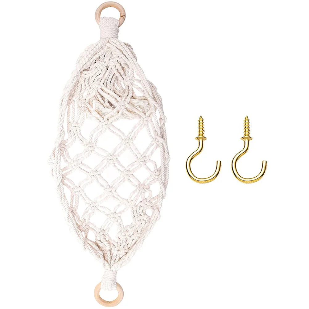 

Hanging Basket Cotton Rope Fruit Clothes Rack Storing Storage Baskets Cabinets Hammock Kitchen