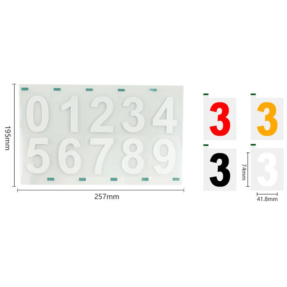 

10Sets Waterproof Reflective Number Stickers Mailbox Numbers Address Decals for Outdoor Use Mail Box Numbers