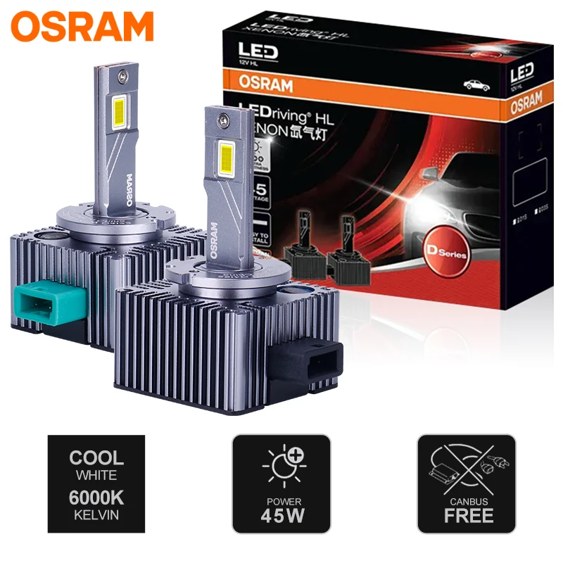 

OSRAM Original D1S D3S LED Car Headlight Bulb D1S LED CANbus D3S Car Lamps HID Xenon Upgrade Kits 1:! Plug and Play 45W 90W 12V