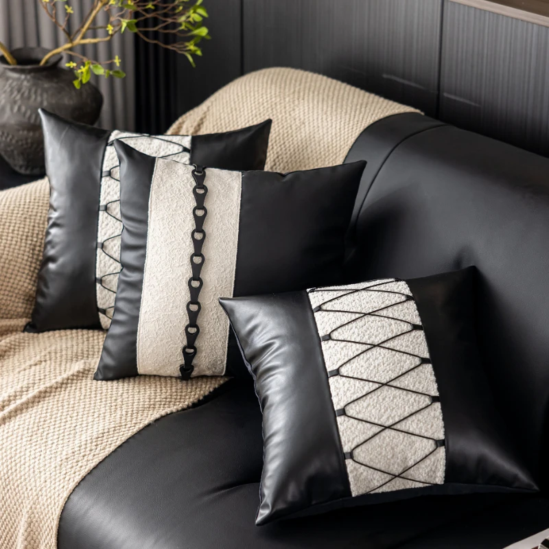 

45x45 см черный пледы наволочка легкая роскошная штамповка поясная наволочка Декор домашняя декоративная наволочка