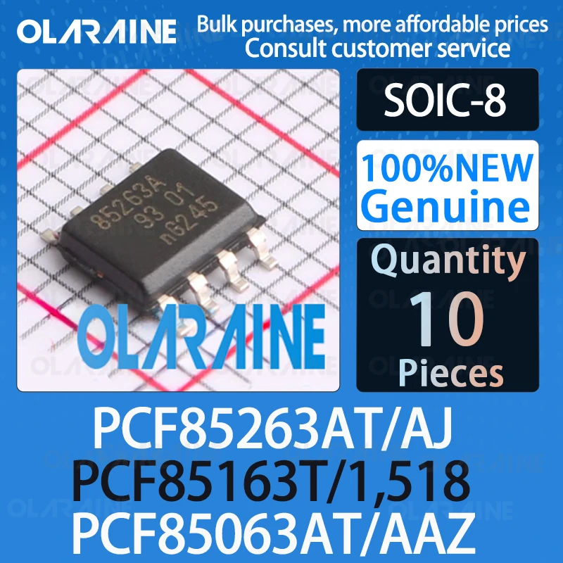 PCF85063AT/AAZ PCF85163T/1,518 PCF85263AT/AJ SOIC-8 100%New 900 mV5.5 V Timer Realtime clock IC chip circuit controller Original