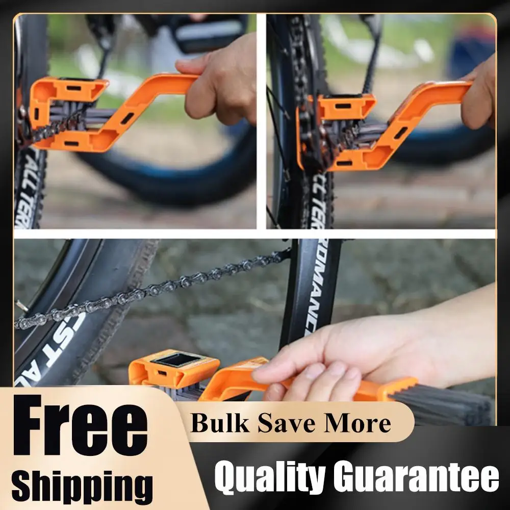 

Bicycle Chain Clean Brush Double Head Motorcycle Chain Cleaning Brush Multifunction Portable for Motorcycle Bicycle