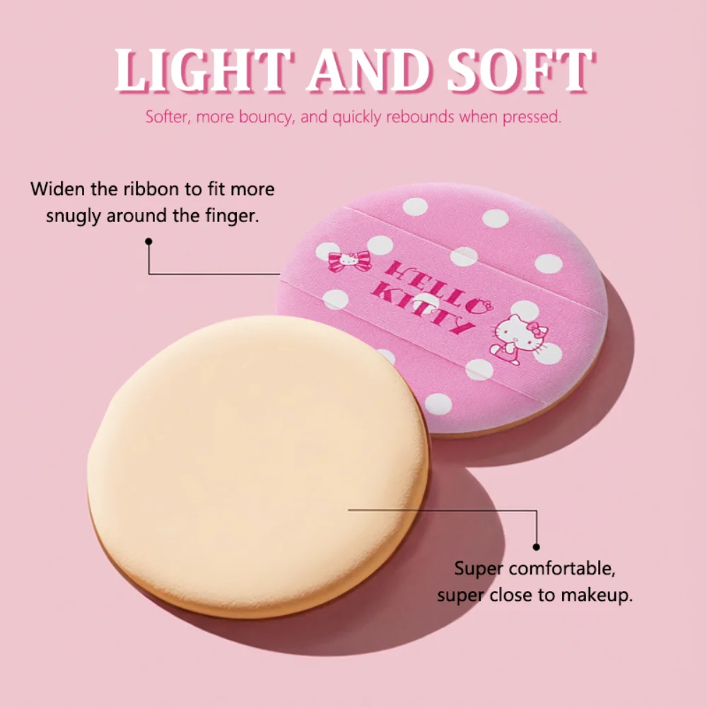 MINISO HelloKitty bouffée cosmétique en coton éponge Super douce coussin d'air bouffées de poudre fond de teint correcteur outils de maquillage sec et humide