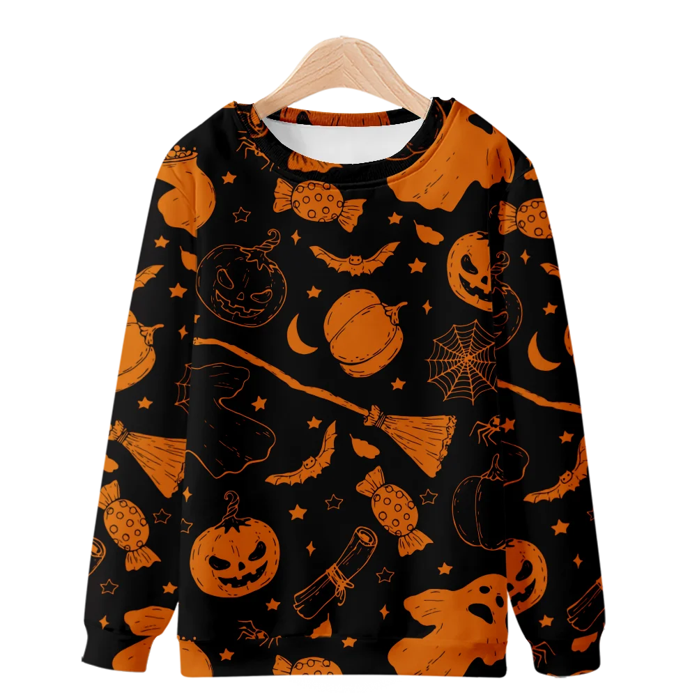 Autumn Long Sleeve Hoodie Halloween Pullover Casual Streetwear Clothing Fashion Outerwear Women Hoodie Outwear Sweatshirt Chic