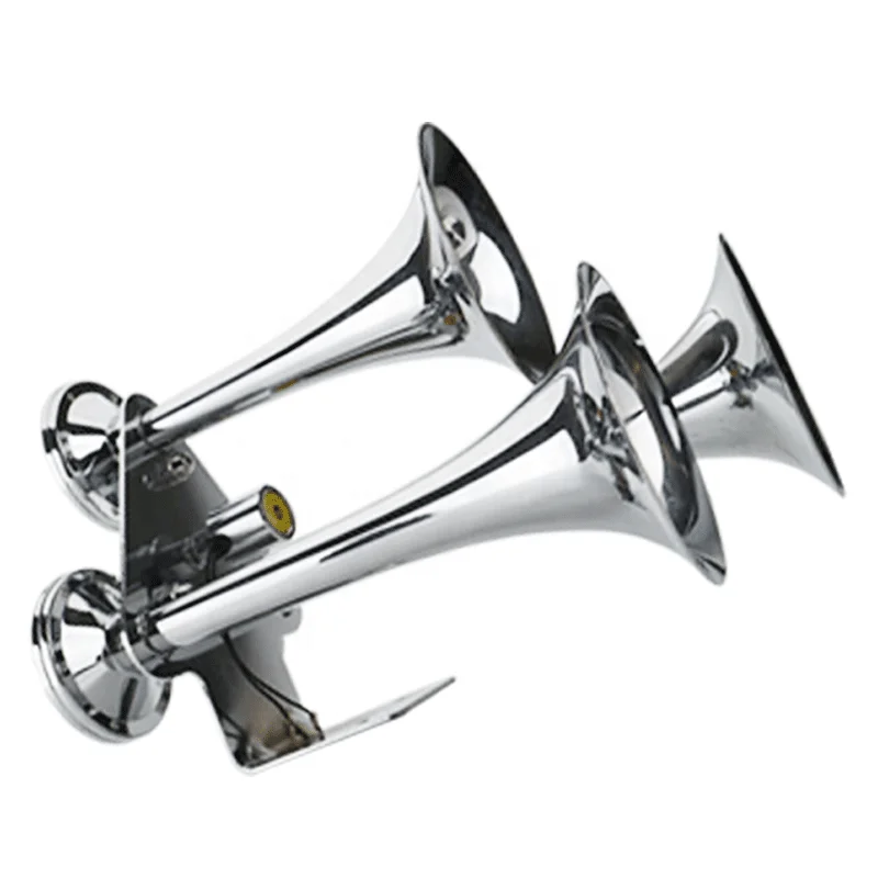 3 أنبوب كبير شاحنة الهواء القرن سوبر بصوت عال الثقيلة باس 12V24V قطار صافرة شاحنة كبيرة عجلة السفينة الهواء القرن