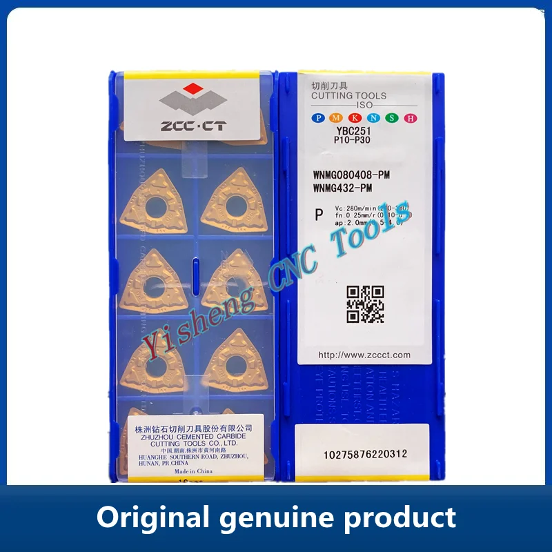 ZCC CT YBC251 YBC152 YBC252 YBC351 WNMG080408-PM YBD252 YBD152 YBD102 carboneto cnc virando inserir WNMG Ferramenta de torneamento para aço