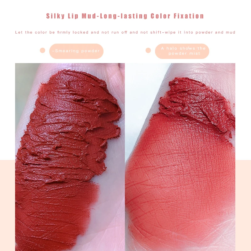 Veludo fosco batom rosto blush lábio bochecha matiz 6 cores lábios rosto maquiagem névoa macia lama labial hidratante cosméticos bochecha rouge