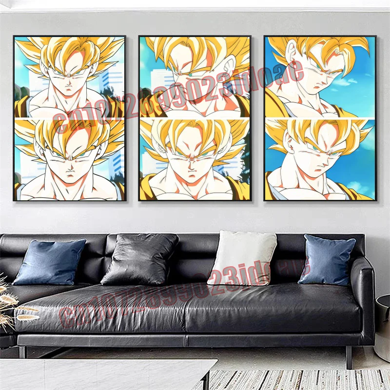 Аниме Dragon Ball Goku Vegeta Kakarot персонаж сращивание плакат HD качественная печать красочный холст художественное украшение лучший подарок