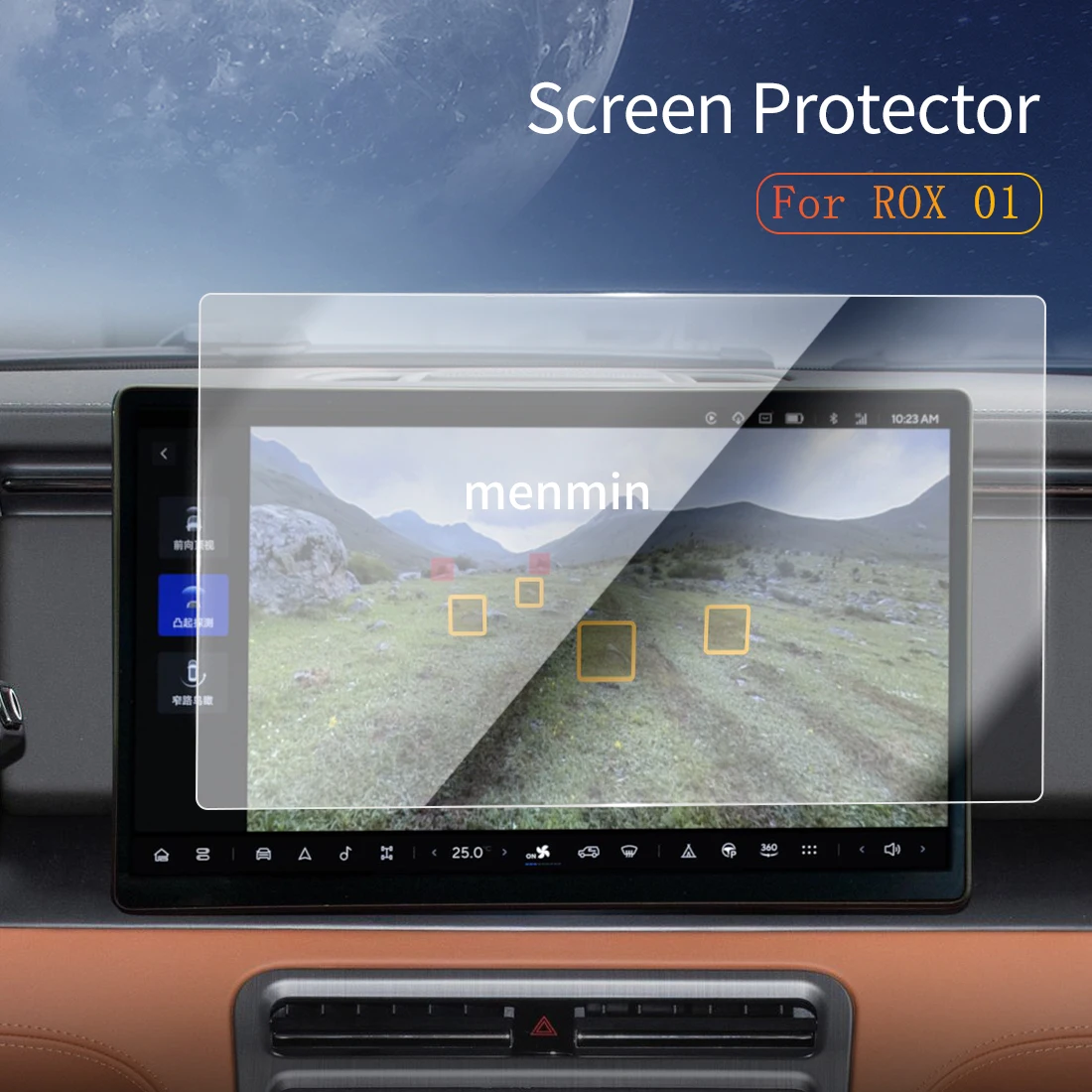 

Car Stickers Dash Carplay Mirror Screen Protector Display Tempered Glass Protective Film Vehicle For25 ROX 01