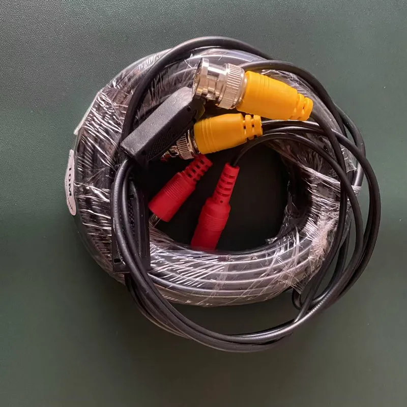 5-30m bnc + conector dc 2 em 1 bnc cctv cabo externo cabo de alimentação de vídeo coaxial para sistema dvr câmera de vigilância de segurança