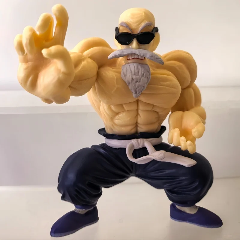 Dragon Ball Muscle Master Roshi Figure Sunglasses Collectible Statue Model for Anime Fan Desktop Table Decor Ornament Gift