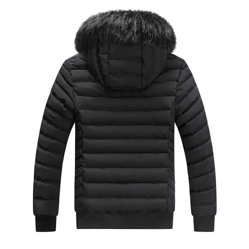 Parka coupe-vent en coton à capuche pour homme, manteau épais, garde la chaleur au chaud, poignées, chapeau amovible, haute qualité, hiver, nouveau