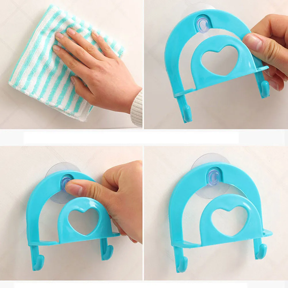 TXM Convenient Sponge Holder Suction Cup Sink Kitchen Tools Wall Mounted Type Storage Soap Rack Drain