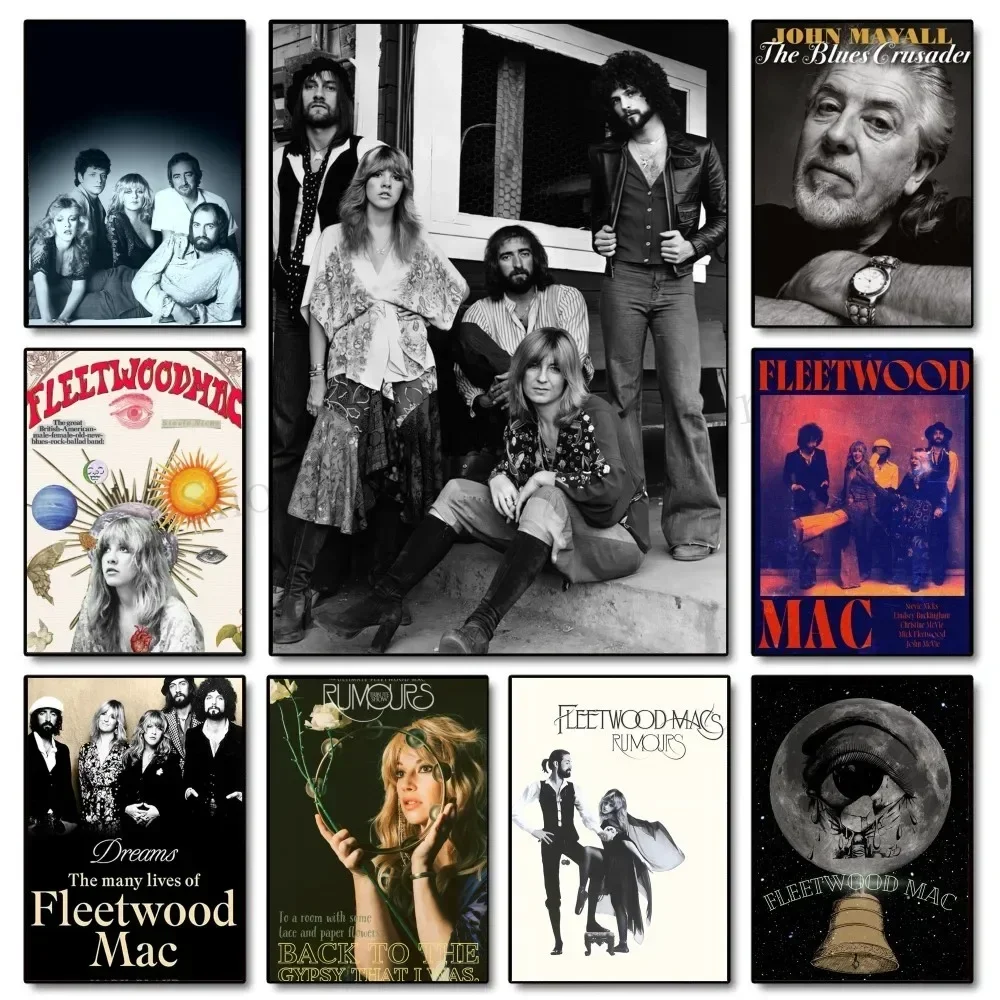 قماش اللوحة المشارك الفن F-Fleetwood ماك مقهى بار غرفة جدار ديكور ديكور المنزل الجمالية #1