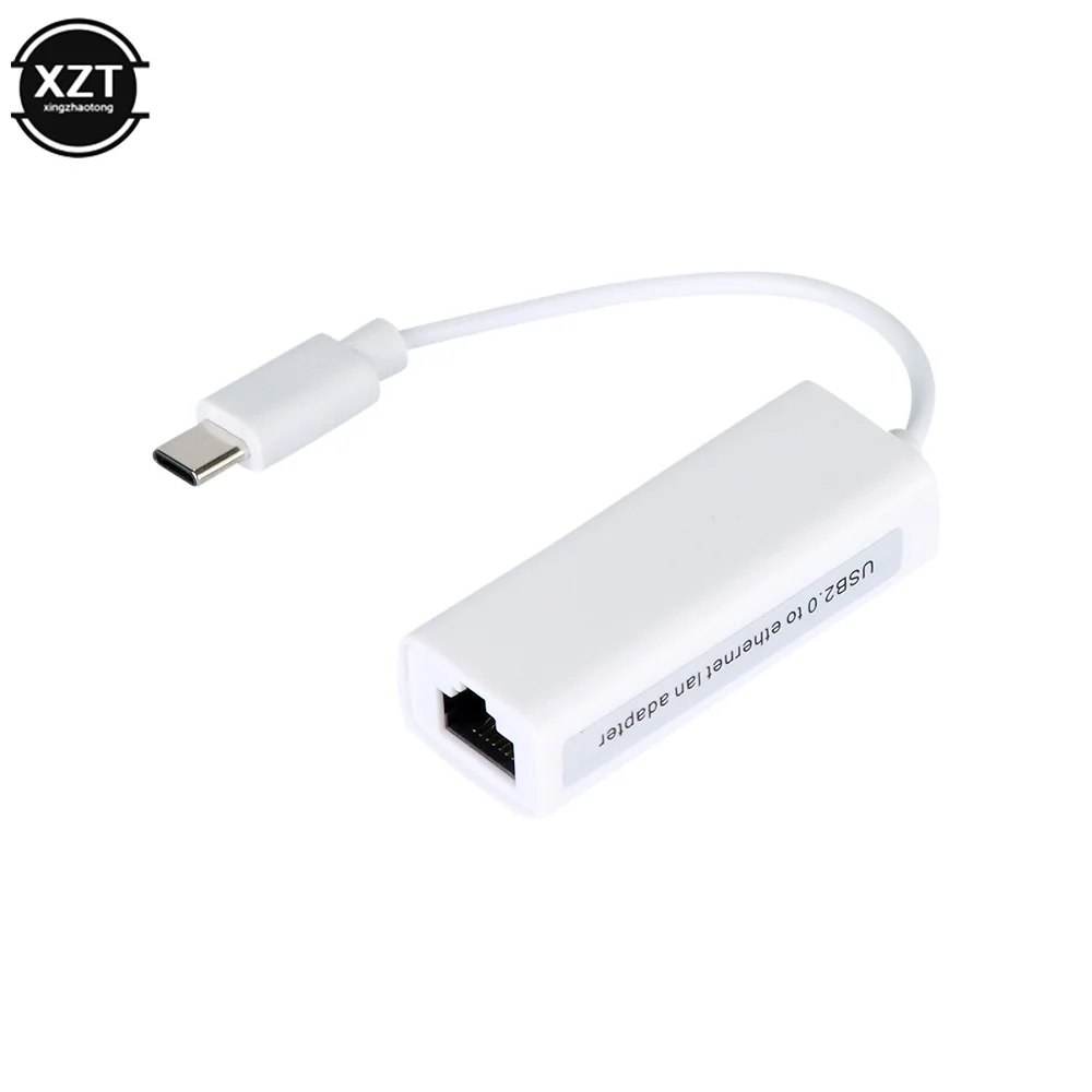 Usb Type-C Naar Rj45 Lan Ethernet Adapter 10/100Mbps Netwerkkaart Voor Macbook Windows Bedrade Internet Kabel Sr9900