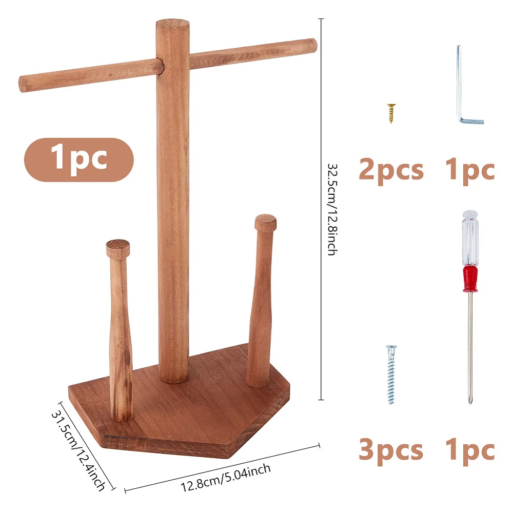 Wood Drip Necklace Organizer Holder Wooden Baseball Jewelry Holder Championship Stacked Ring Display Wooden Jewelry Storage