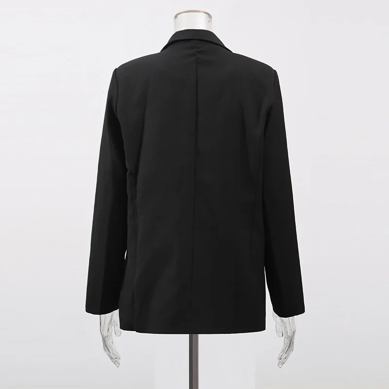 Temperamento abito da pendolare industria pesante goccia d'acqua hot diamante collage manica lunga giacca monopetto vrouwen luxe femme