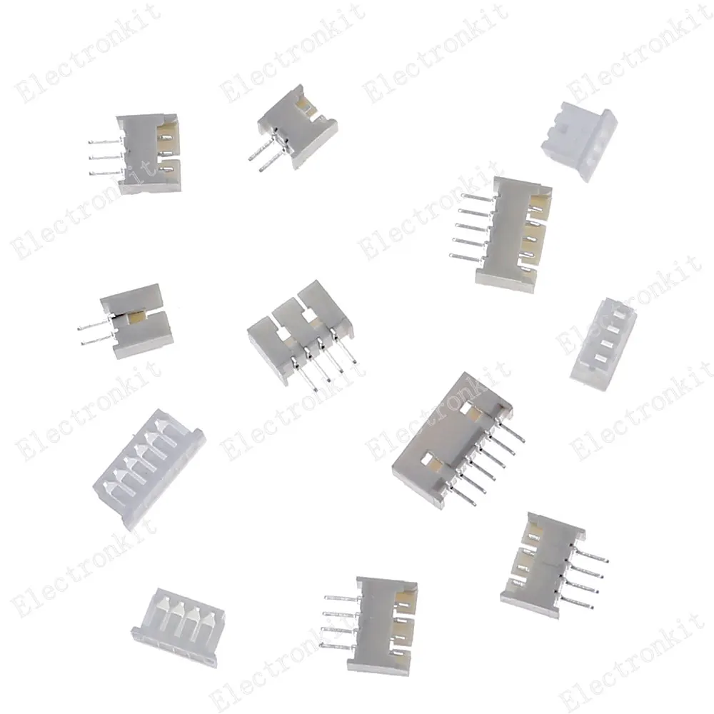 Imagem -04 - Pinos 1.25 mm Passo Terminal Habitação Pino Reto Encabeçamento Conector Fio Caixa Mixde Kit 300 Peças 2p 3p 4p 5p