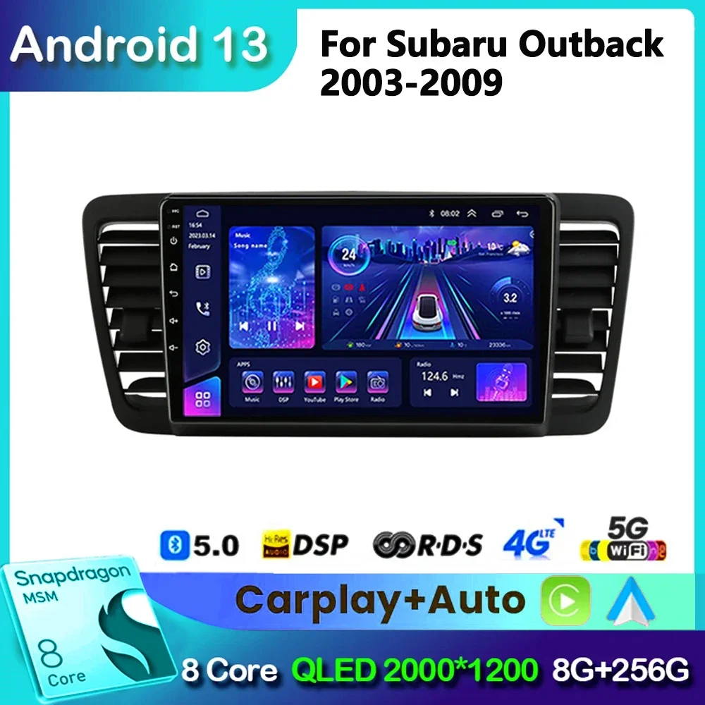 

Автомагнитола 2 Din, Android, мультимедиа для Subaru Outback 3 Legacy 4 2003-2009, автомобильное стерео радио, Интеллектуальная GPS-навигация Carplay